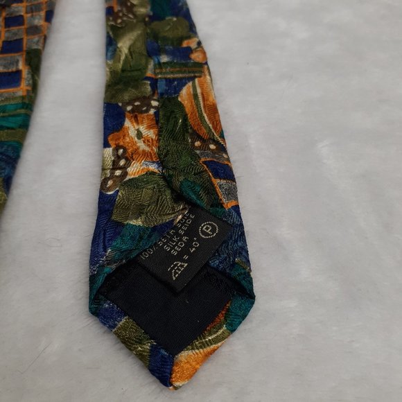 Ermenegildo Zegna Men's Tie Abstract Silk 57.5 In - Picture 6 of 6